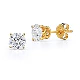 14k Yellow Gold Diamond Studs (3/4 cttw, H-I Color, I1-I2 Clarity)