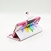 iPhone 6 Case,JanCalm [Kickstand] Pattern Premium PU Leather Wallet [Card Slots Cash Compartment] Flip Cover for Apple iPhone 6/6SIncluding - ONE Crystal Pen (Rainbow Flower)