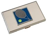 Blue Tennis Racket Credit Card Case