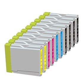 10 Pack (4BK+2C+2M+2Y) Compatible Cartridges for Brother LC-51.