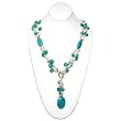 HinsonGayle Artisan Collection "Sienna" Double Strand Cultured Pearl, Turquoise and Silver Necklace (Sterling Silver)