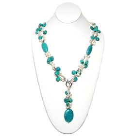 HinsonGayle Artisan Collection Sienna Double Strand Cultured Pearl, Turquoise... by 