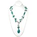 HinsonGayle Artisan Collection "Sienna" Double Strand Cultured Pearl, Turquoise and Silver Necklace (Sterling Silver)