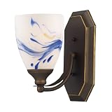 Elk Lighting 570-1B-MT 1 Light Vanity In Aged Bronze And Mountain Glass
