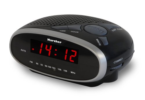 Karcher UR 1010 Uhrenradio mit Wecker schwarz/silber