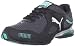 Puma Women's Cell Riaze Running Shoe,Black/Dark Shadow/Puma Silver/Green,10 B US
