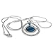 Embolden Jewelry Best New Silver and Blue Green Abalone Paua Shell Oval Teardrop Double Layered Designer Style Necklace