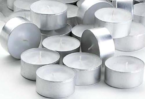 Waxations Superior Quality Unscented Tealight Candles (Set of 125), White by Waxations