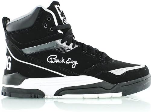 Patrick Ewing Center Hi Men's Basketball Shoe (8, Black/White)