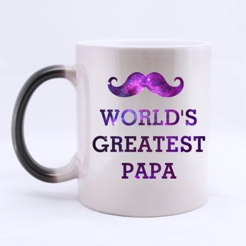Competitive Quality Funny Quotes "World's greatest papa" Morphing Ceramic Mug