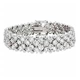 Sterling Silver CZ Diamond Tennis Bracelet