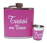 Tussi on Tour 10220500 Flachmann Set, 1 Flachmann und 1 Pinnchen mit Kette