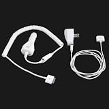 PDO PowerTwo Car/Wall Charger and USB Cable Set for Creative Zen Vision M and W - White