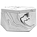 FREELOVE AIGUAN Cement Cigarette Ashtray, Concrete Geometric Ash Tray with Lid & Stainless Steel Liner, for Indoor or Outdoor Use, Patio, Office & Home(White Marble A)