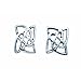 TF keltisches Viereck als Ohrstecker; Sterling-Silber 925