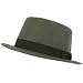 Men's Winter Classic 100% Wool Boater Porkpie Ribbon Band Top Hat Cap Gray M/L