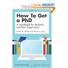 How to get a PhD: a handbook for students and their supervisors