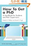 How to get a PhD: a handbook for students and their supervisors