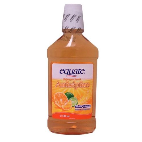 Equate Citrus Antiseptic Mouthwash Spanish Label Case Pack 12