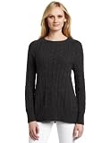 Minnie Rose Womens Cable Crew Neck Sweater