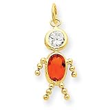 14k November Boy Gemstone Charm