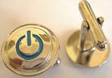 POWER ICON Turn Me On Computer Button Cuff Links Cufflinks Set