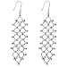 Sterling Silver Long Small Half Bell Drop Earrings - Artisan Handcrafted in Mexico