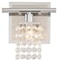 Sparkle Chrome 6" Wide Crystal Bathroom Light Fixture