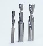 MLCS Woodworking Solid Carbide Spiral Downcut 3 Pc. Set