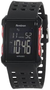 Armitron Men's 408177RED Chronograph Black and Red Digital Sport Watch Armitron Men's 408177RED Chronograph Black and Red Digital Sport Watch