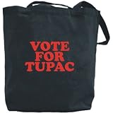 Canvas Tote Bag Black  Vote For Tupac  Name