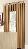 Review linens4less.com  / Taylor BLACKOUT Textured Thermal Insulated Tab Top Curtain PAIR 84'' x 84'' long - Natural