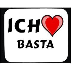 Mauspad mit Ich liebe Basta Dekoration