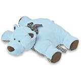 Mary Meyer Sweet Chocolate Bear Pillow, Blue