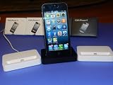Desktop Data Sync & Charger Cradle Mount Dock Docking Station for Apple iPhone 5 - White