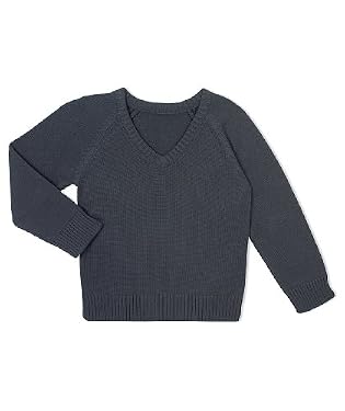 Grey V-neck jumper 6-7years
