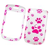 Pink Dog Paw Blackberry 8520 Curve / Gemini Snap on Cell Phone Case