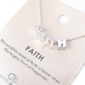 Beautiful Make A Wish Inspirational Faith Charm Necklace Silver Tone