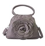 Mellow World Unique Flower Handbag with Detachable and Extendable Cross Body Strap