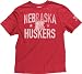 Nebraska Cornhuskers Vintage T-Shirt: adidas Crackle Print NCAA Retro T-Shirt