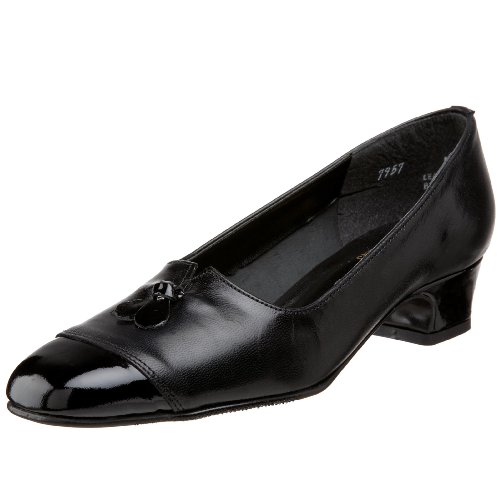 California Magdesians Women's Shell Pump,Black Kid/ Black Patent,9 N US