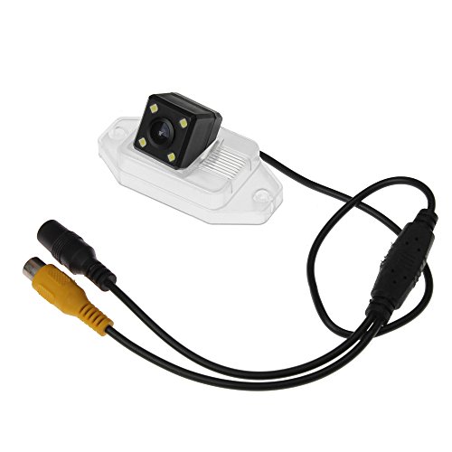 Amooca HD 170 Degree CCD Car License Plate Mount Rear View Backup Camera For 2007 2008 2009 2010 2011 2012 2013 Toyota Prado Night Version with guidance line