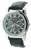 Citron Gents Watch With Chronograph Effect Dial And Black Strap
