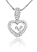 Ladies 14K White Gold Floating Diamond Heart Pendant 0.45ct. (chain not included)