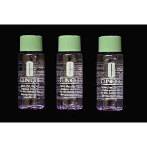 Lot of 3 Travel Size Clinique Take The Day Off Makeup Remover for Lids, Lashes and Lips Total 5.1 oz / 150 ml *Brand New*