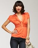 bebe Silky Grommet Glam Top