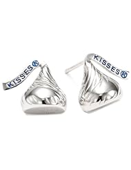 Hershey Jewelry Sterling Silver Small Flat Back Shaped Stud Type Earrings