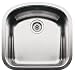 Blanco BL440087 Blanco Elements 9-Inch Deep Single Bowl Undermount Wave Plus Series, Satin Polished