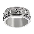 Sterling Silver Lucky Clover Spinner Ring