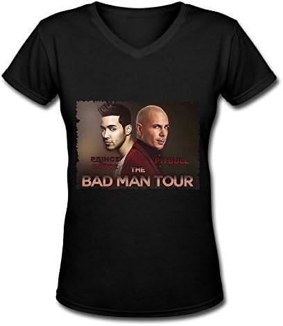 Pitbull Prince Royce Upgrade Meet &amp; Greet Packages.png Womens Black V Neck T Shirt